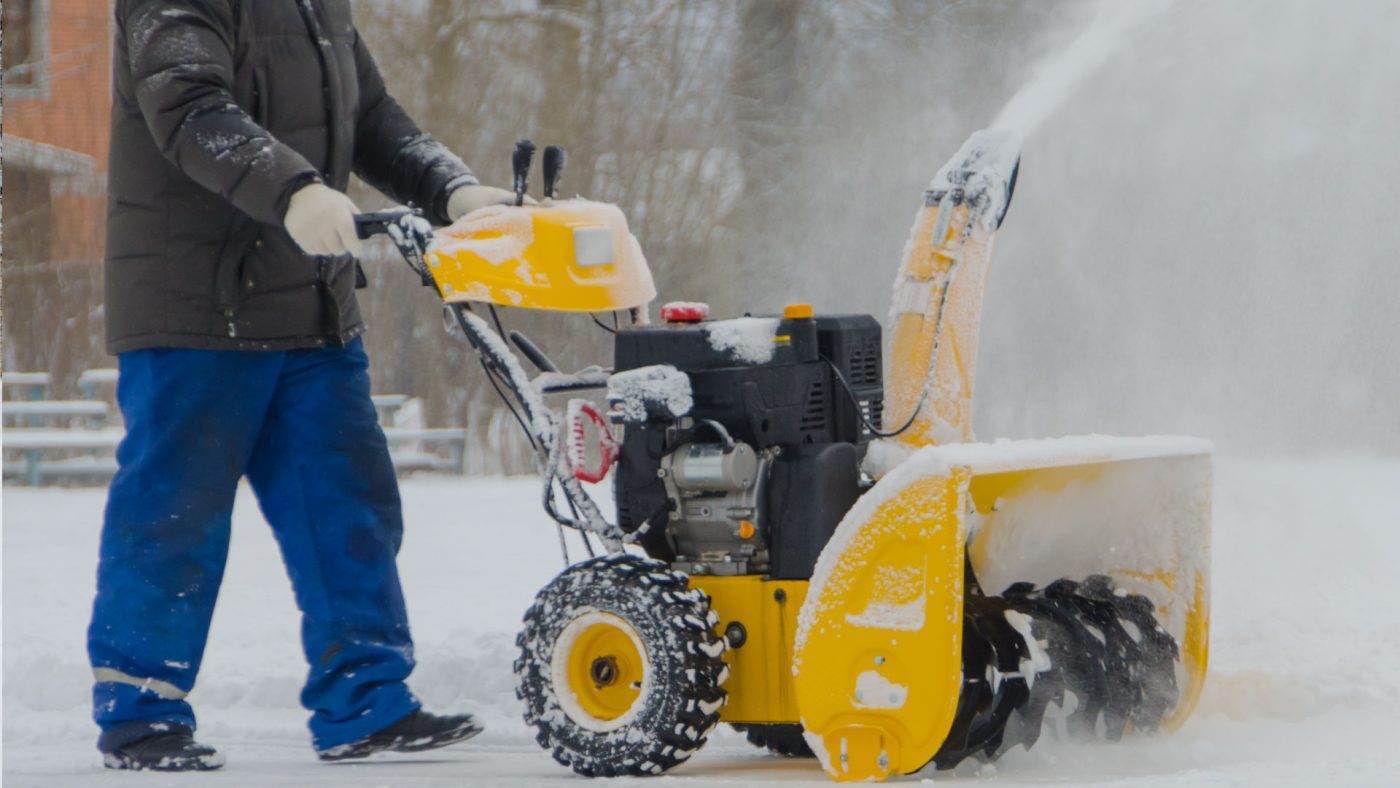 snow removal with snow blower