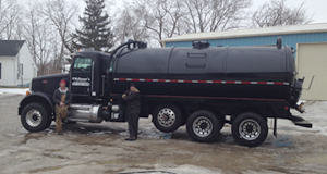 black McKeever's sanitation truck