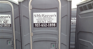 grey portable toilet